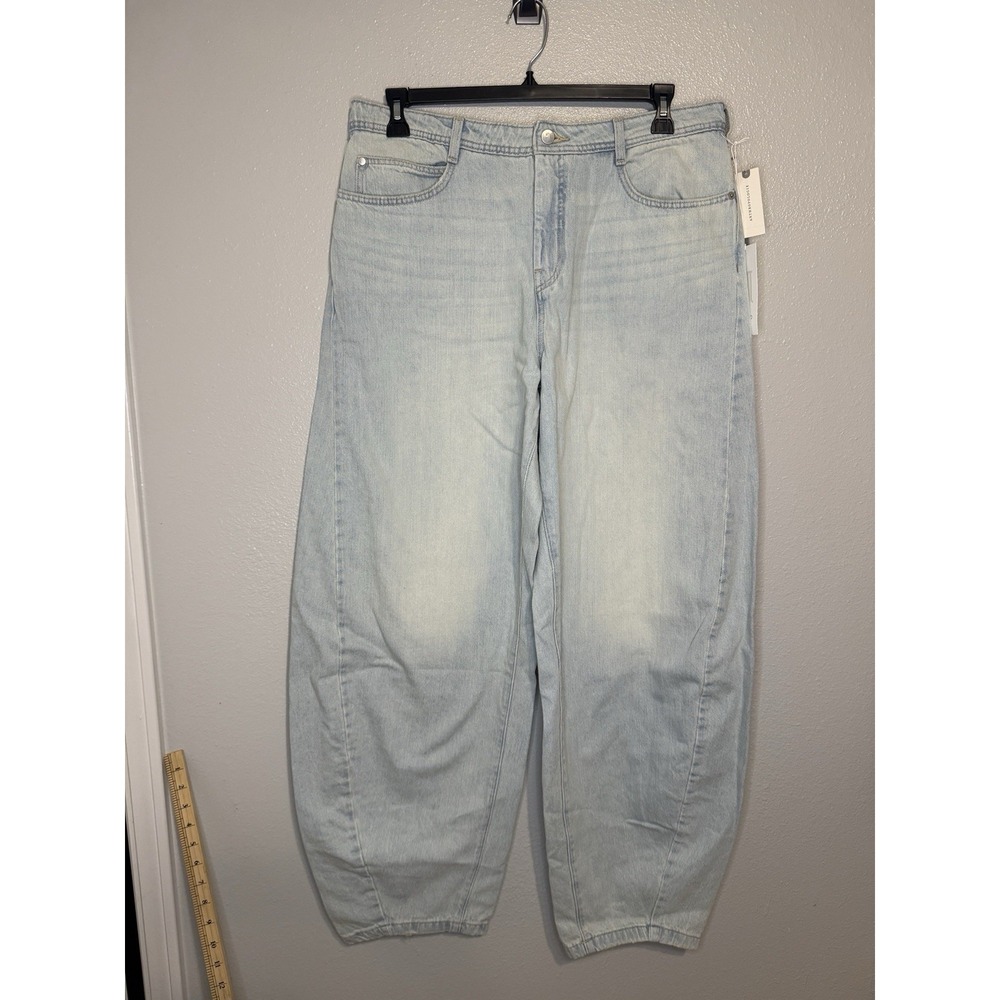 Anthropologie Pilcro 32 Tall High-Rise Wide Leg Light Denim Jeans NWT